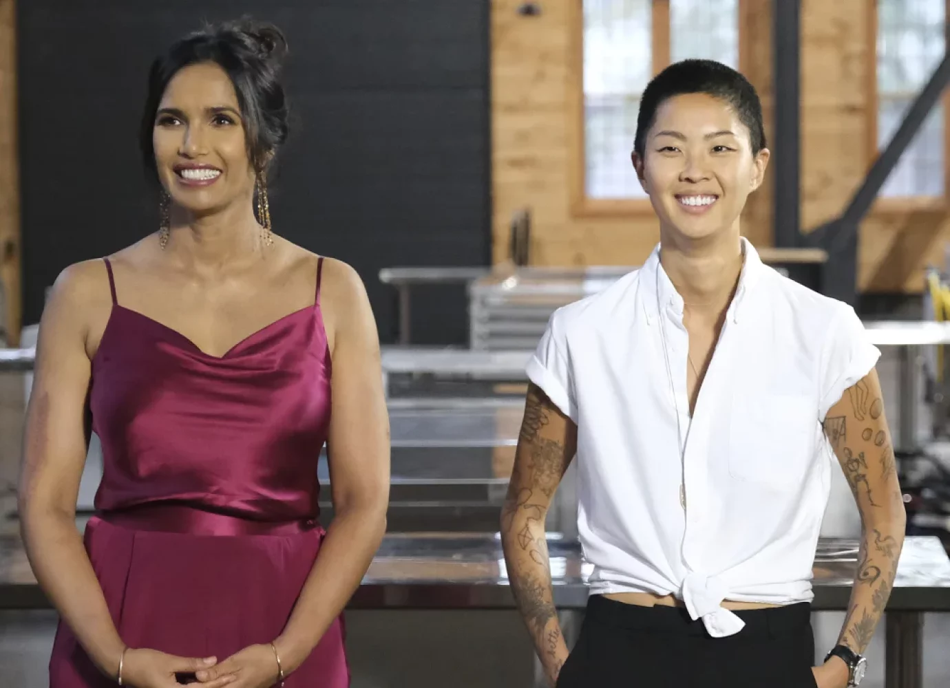 (From left) Padma Lakshmi and Kristen Kish in Season 18 of "Top Chef."